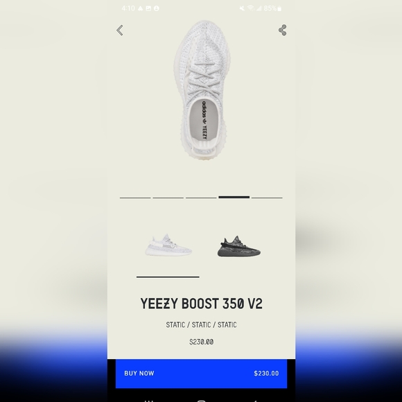 Yeezy Boost 350 V2 Static 6.5